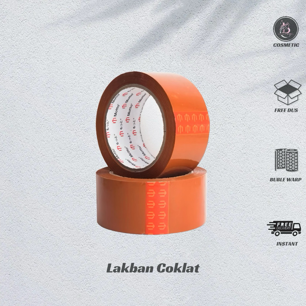 

Lakban Cokelat 90 yard , lengket dan kuat
