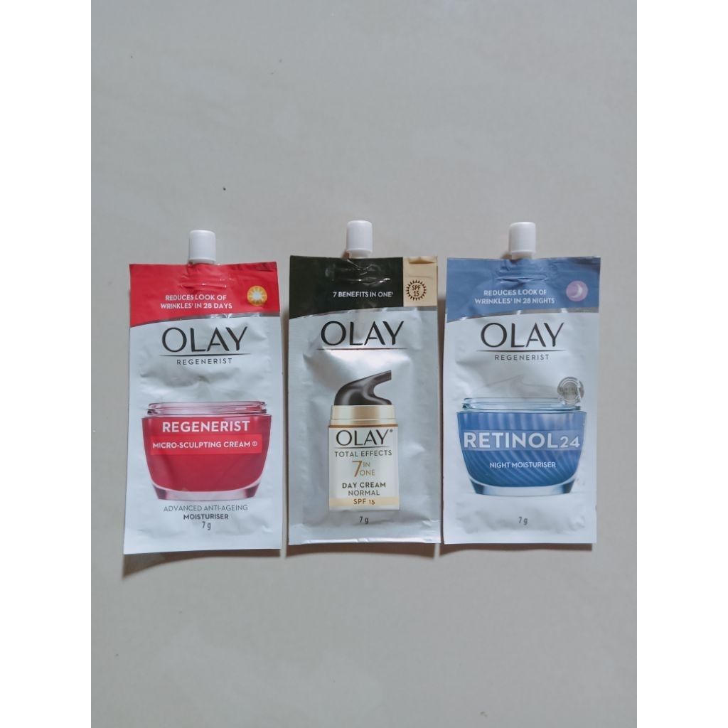 Olay Regenerist Micro Sculpting Day Cream / Retinol24 Retinol Night Cream / 7 Total Effects Moisturi