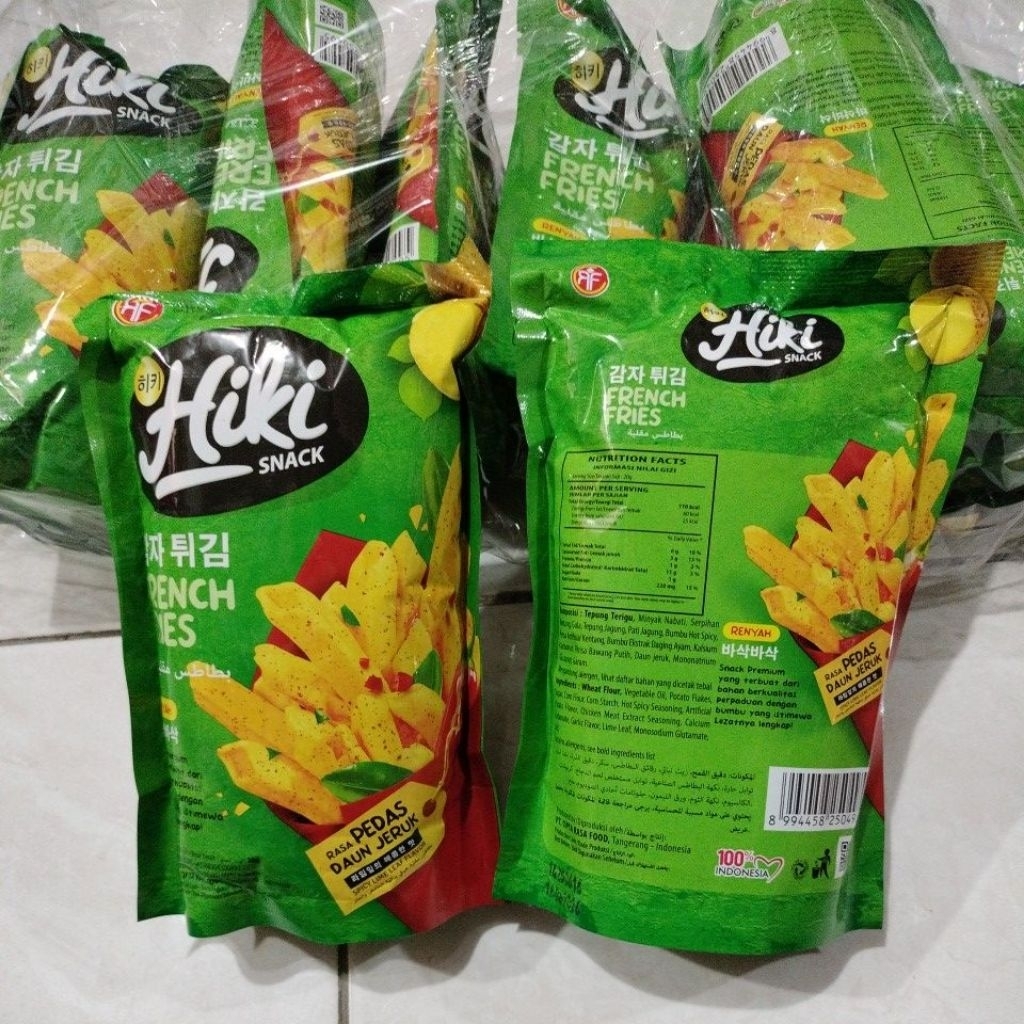 

Hiki Snack Kentang Pedas Daun Jeruk 10pcs x @20g