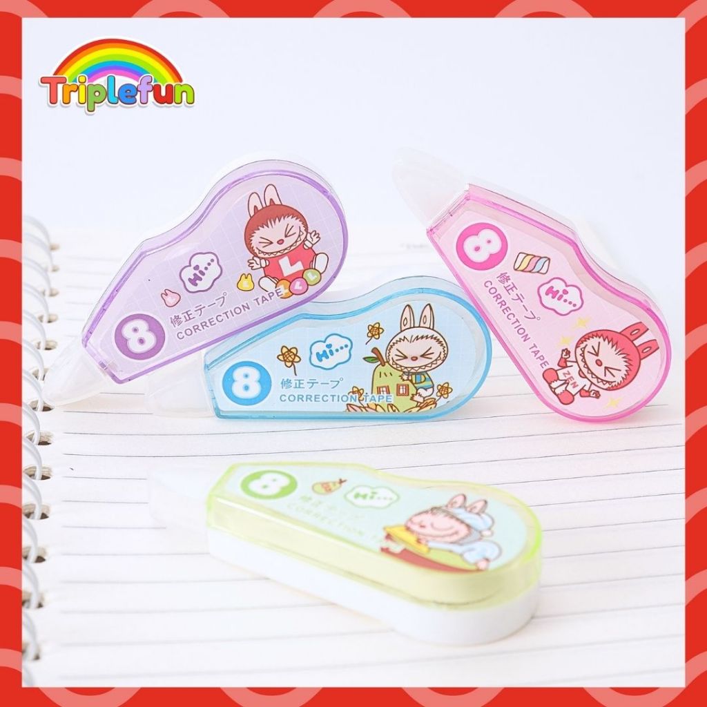 

Tip-X Kertas Labubu No.0872 Correction Tape Penghapus Pulpen Tinta Tipex Tip-EX Karakter Viral Lucu