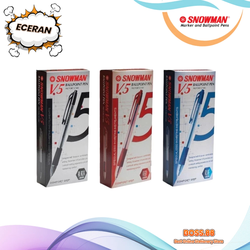 

BALLPOINT ECERAN SNOWMAN V-5 (3 PCS)