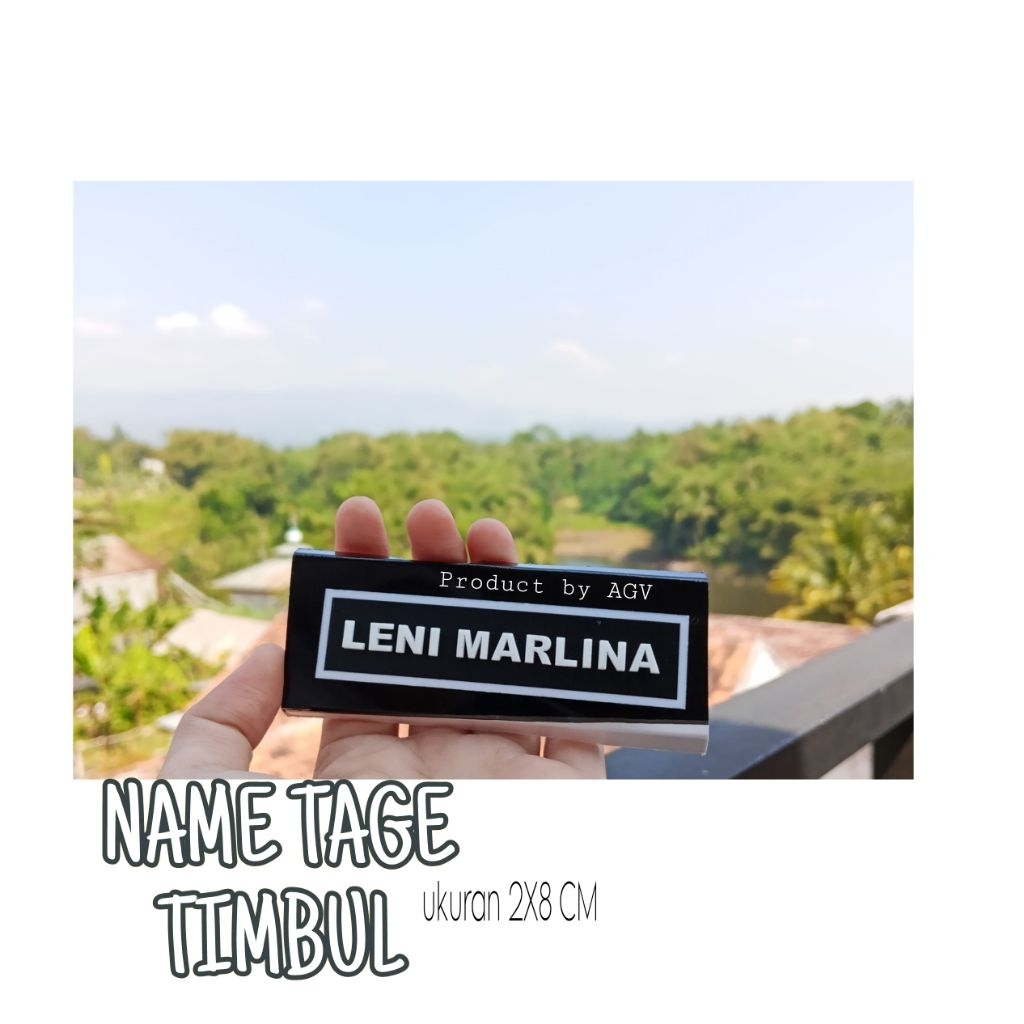 

Papan Nama akrilik - Nametage timbul akrilik Lis putih