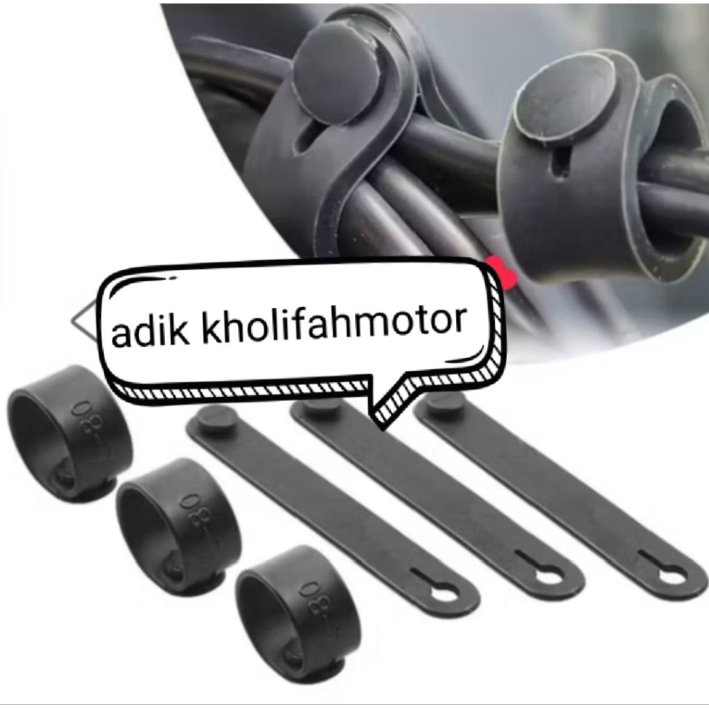 Karet Pengikat Kabel Body 5 pcs  Motor Mobil / Kabel Ties Bisa Buka / Reusable Cabel Ties Kabel Kare