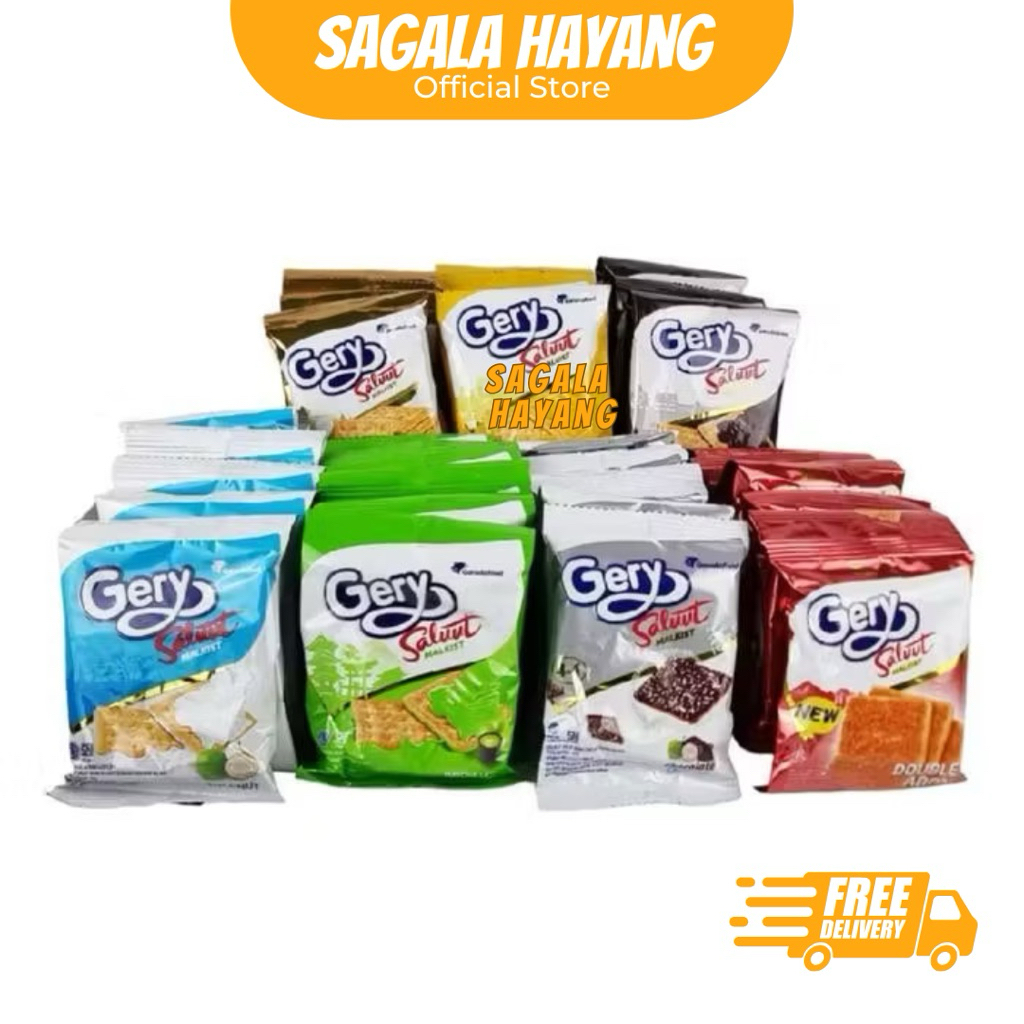 

( SAGALA HAYANG ) 1 Pak isi 10pcs Gery Salut Malkist - 18gram