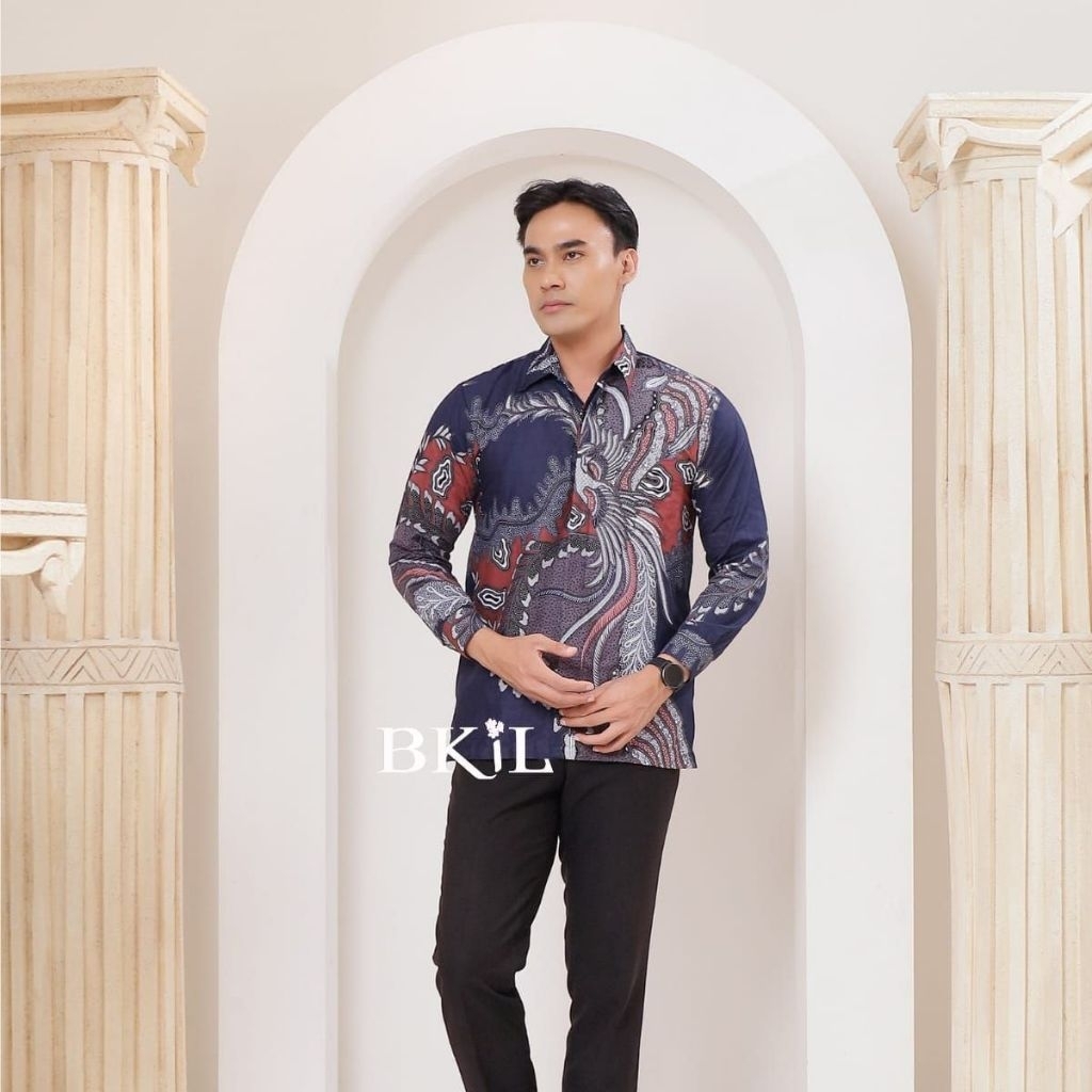 COUPLE TUNIK KEMEJA BATIK KONDANGAN KERJA MOTIF RAJA AMPAT