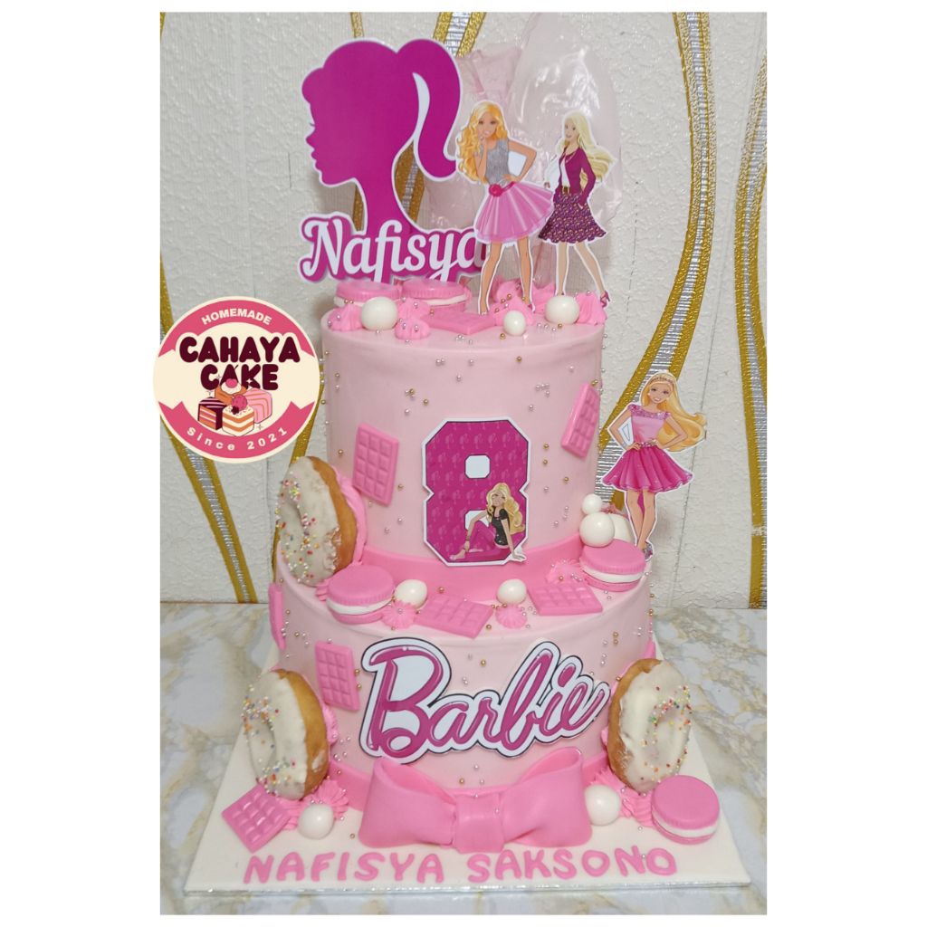 

Barbie Cake Custom / Kue Ulang Tahun Anak Perempuan/ Kue Ultah Barbie