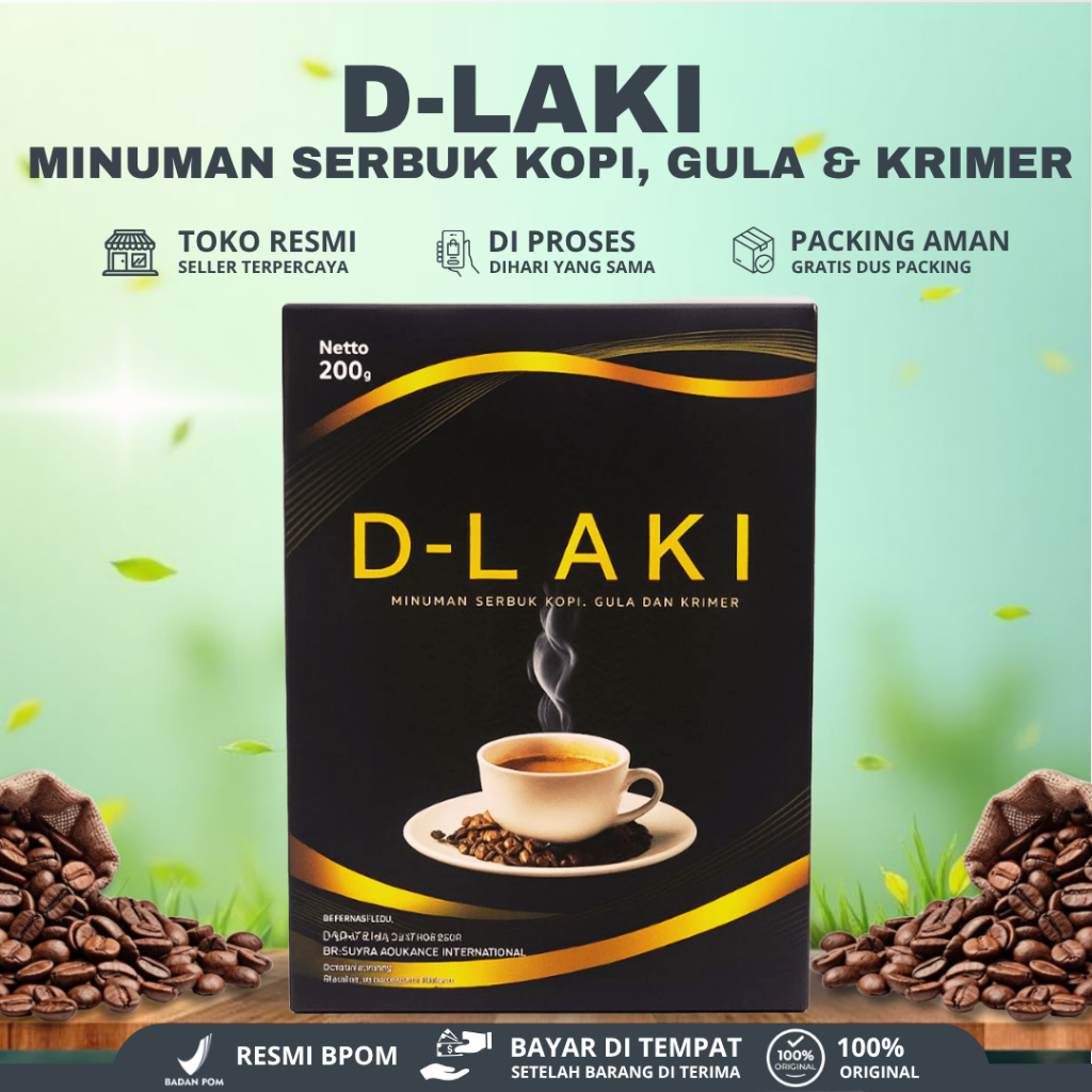 

D - LAKI COFFE 1 BOX ISI 10 SASCET - STAMINA MAKIN KUAT DURASI TETEP TERJAGA