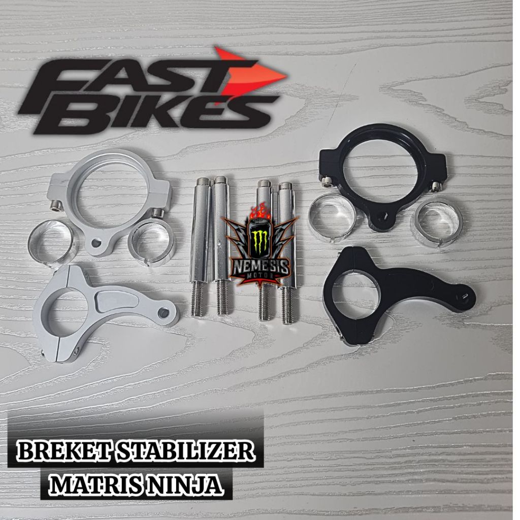 Breket Stabilizer Stang Matris Ninja-Kleman Stabilizer Ninja-Breket Steering Dumper Ninja SS, Ninja 