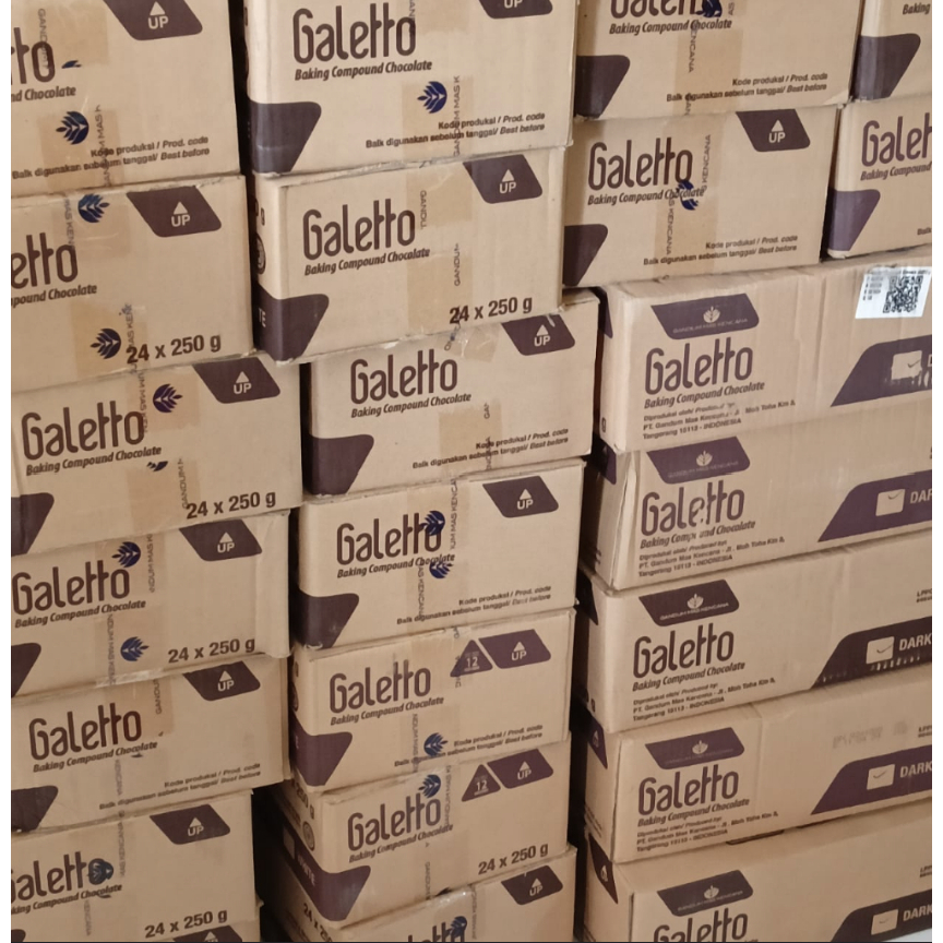 

GALETTO DARK / WHITE COKLAT BATANG 1 KARTON ISI 24 PCS X 250 GRAM
