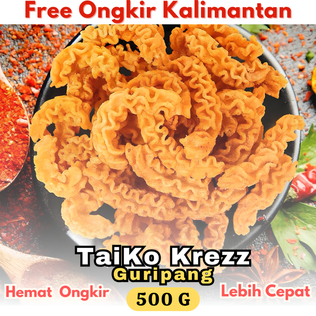 

(KALIMANTAN) Cemilan Taiko Krezz Guripang Official Snack Viral 500gr GURIPANG TAIKO KREZ KRES KRESS Original 500 gr