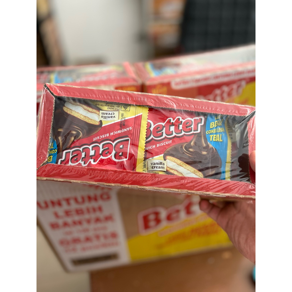 

Biskuit Better Roma Sandwich Coklat isi 10 + 1 Pcs 27 gram
