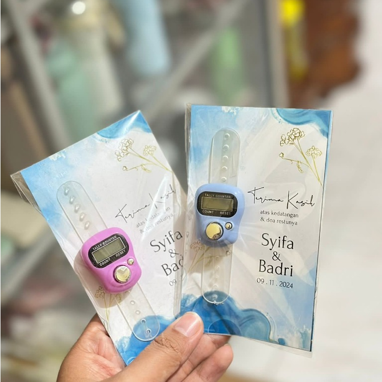 Tasbih Digital Shabby Souvenir Nikah | Free Kartu Ucapan