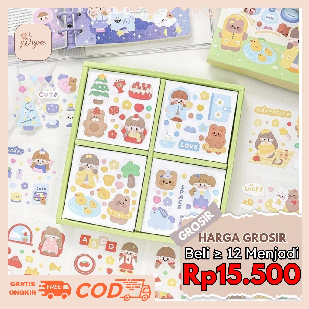 

Stiker 1 BOX Viral Anti Air Aesthetic 100 Lembar