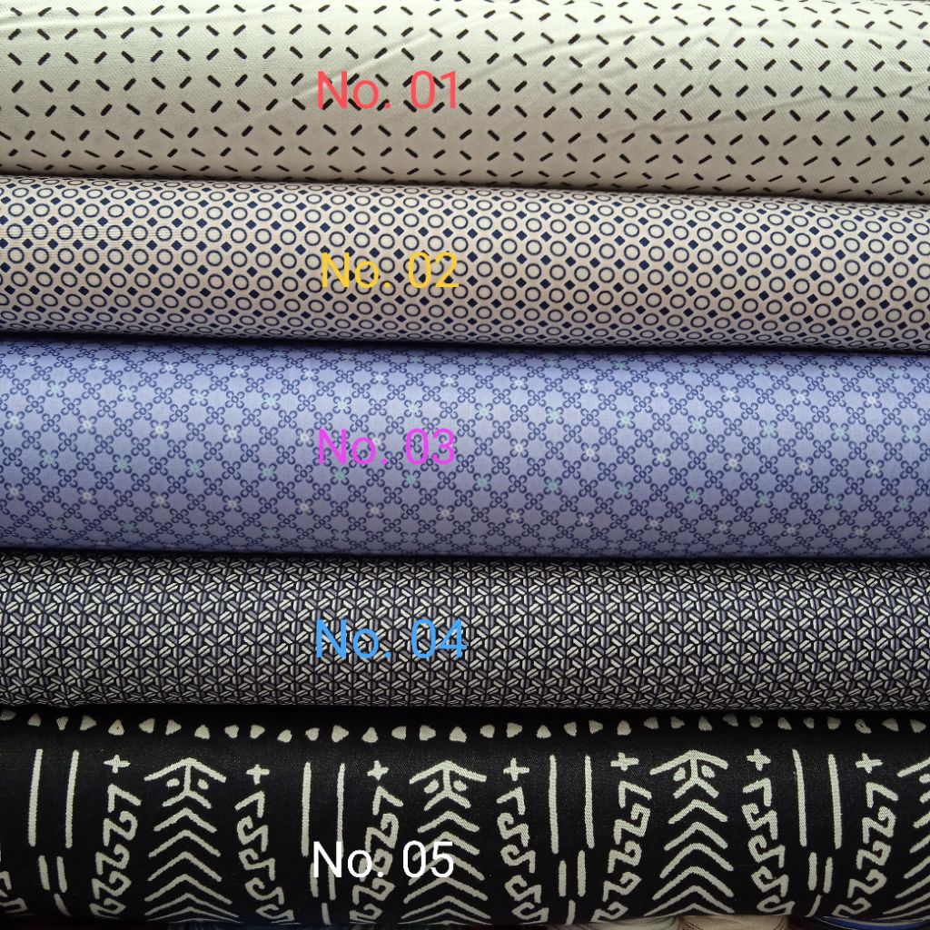 BAHAN KOKO KEMEJA KAIN KATUN ITALI IMPORT MOTIF ETNIK