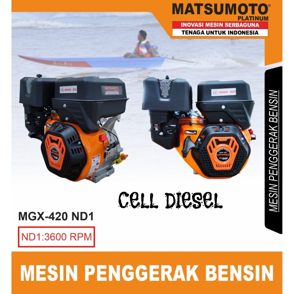 Mesin Penggerak Bensin Engine MATSUMOTO MGX 420 ND1 / 18 HP