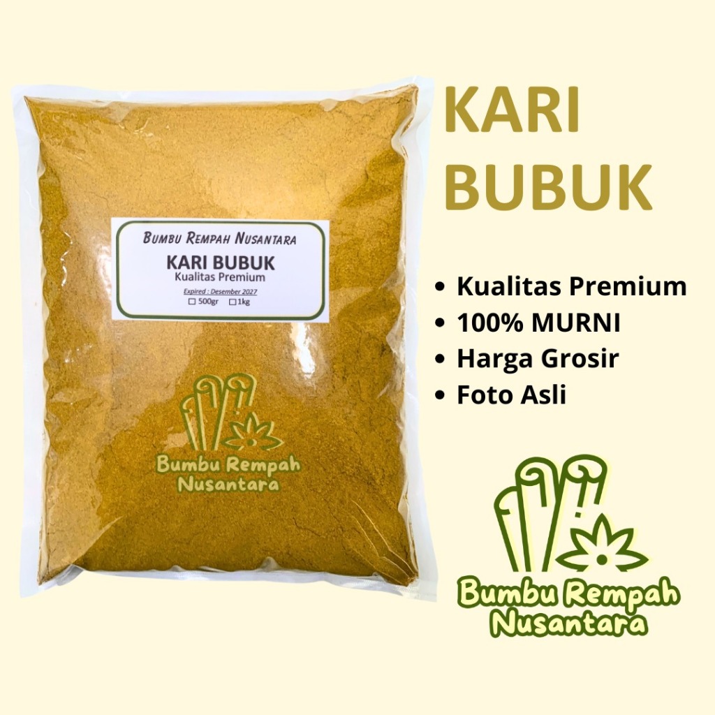 

Kari bubuk 500g 1kg - Rempah Asli Murni | BUMBU REMPAH NUSANTARA | Bumbu Dapur Nusantara Grosir Murah