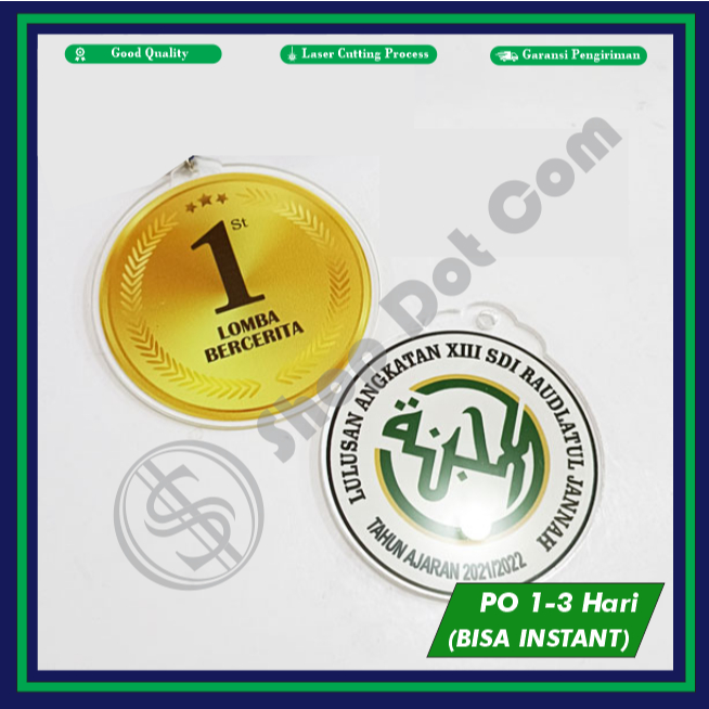 

Medali Acrylic / Akrilik (Tanpa Tali) (Diameter 7cm) + UV Print