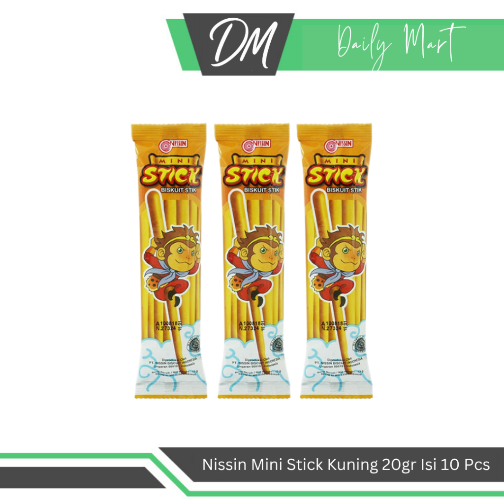 

Nissin Crispy Crackers Mini Stick Kuning 20gr Isi 10 Pcs - Biskuit Stik Enak Murah Bergizi