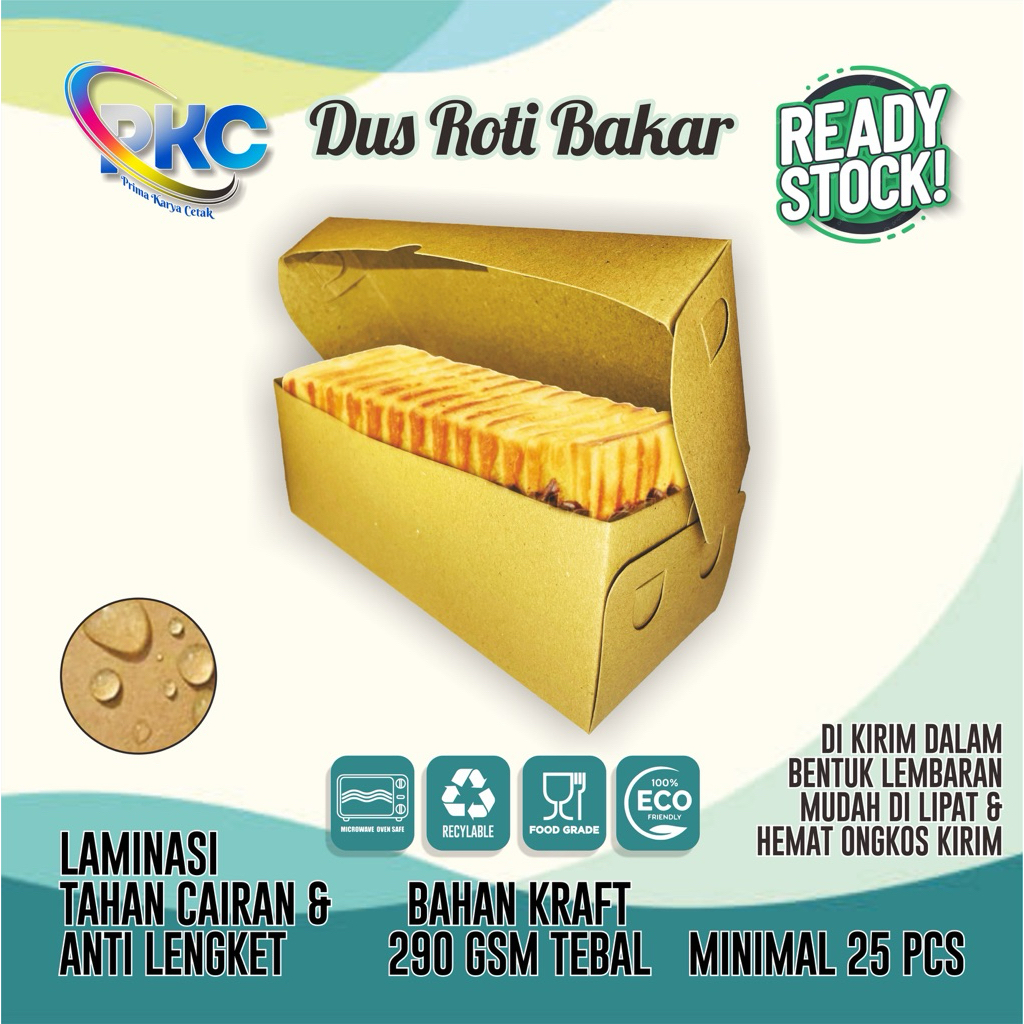 Dus Roti Bakar/ Box Roti Bakar/ Kemasan Roti Bakar/ Bungkus Roti Bakar Bandung