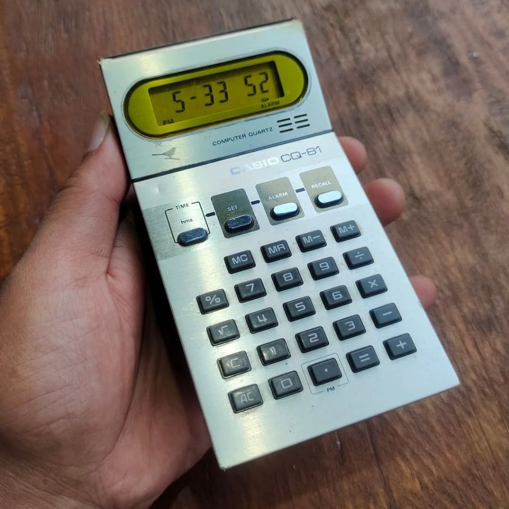

Jam Kalkulator Alarm & Timer CQ-81 Made in Japan tahun 70an Vintage antik Langka