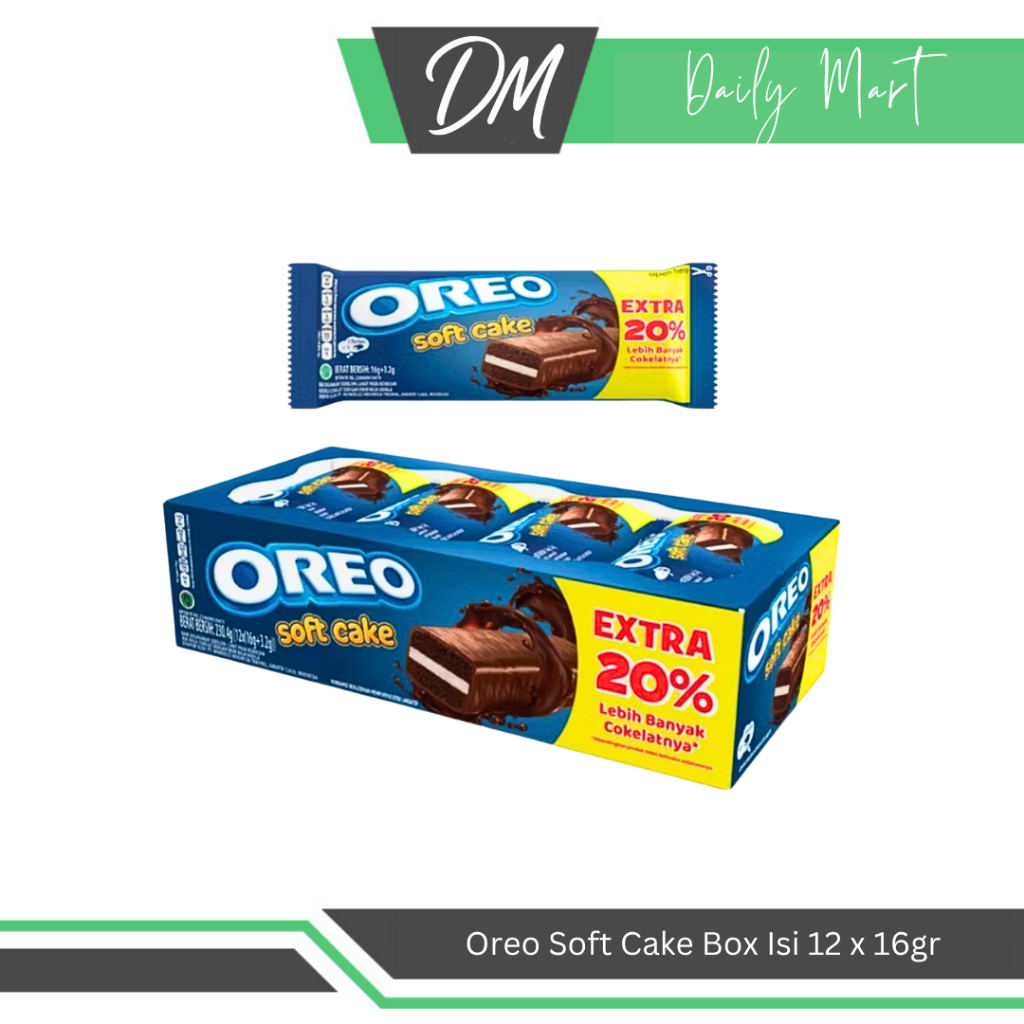 

Oreo Soft Cake 16gr 1 Box Isi 12 Pcs - Cemilan Bolu Enak Murah Bergizi