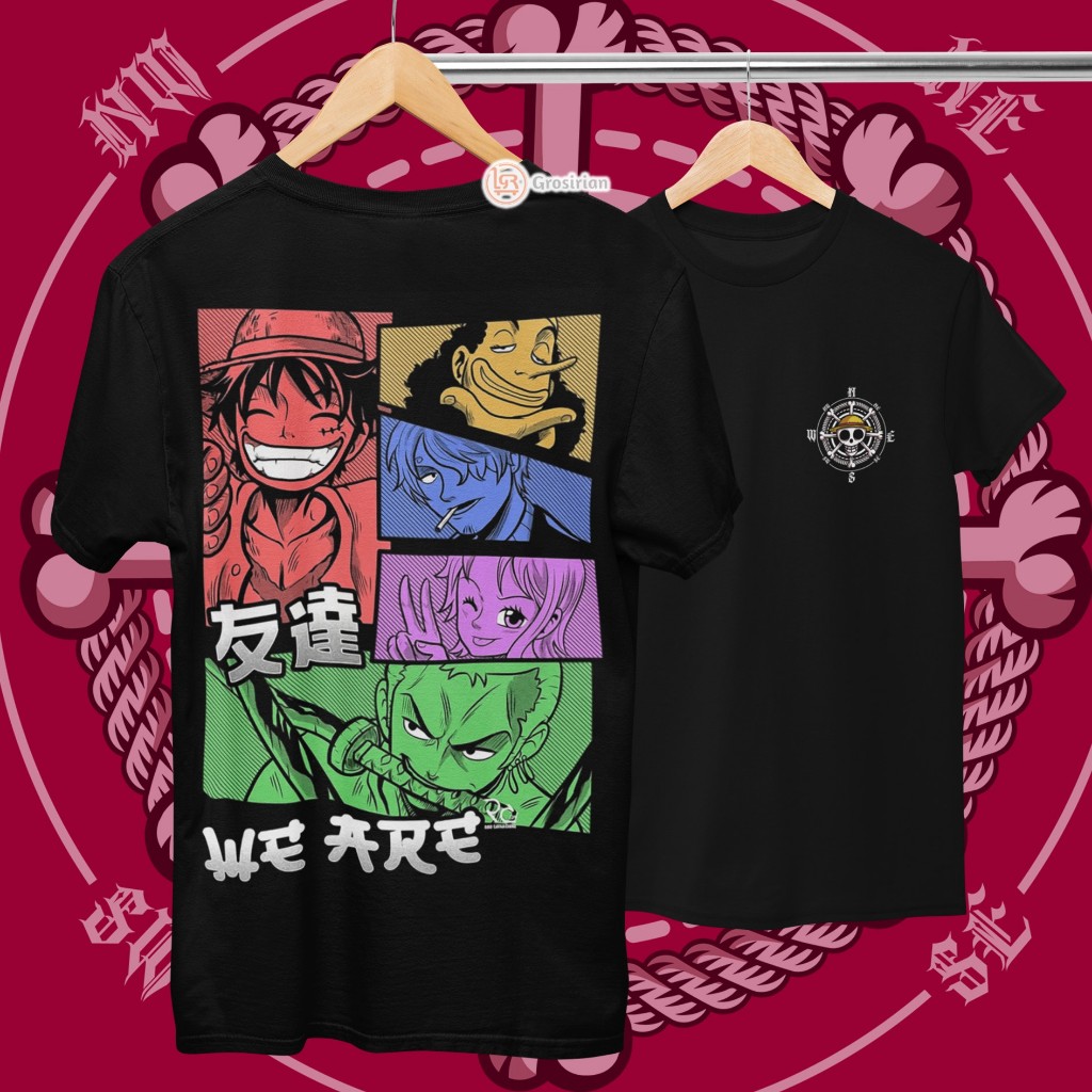 KAOS ANIME ONE PIECE - LUFFY, ZORO, USOPP, SANJI | BAJU ANIME ONE PIECE - LUFFY, ZORO, UCOP, SANJI