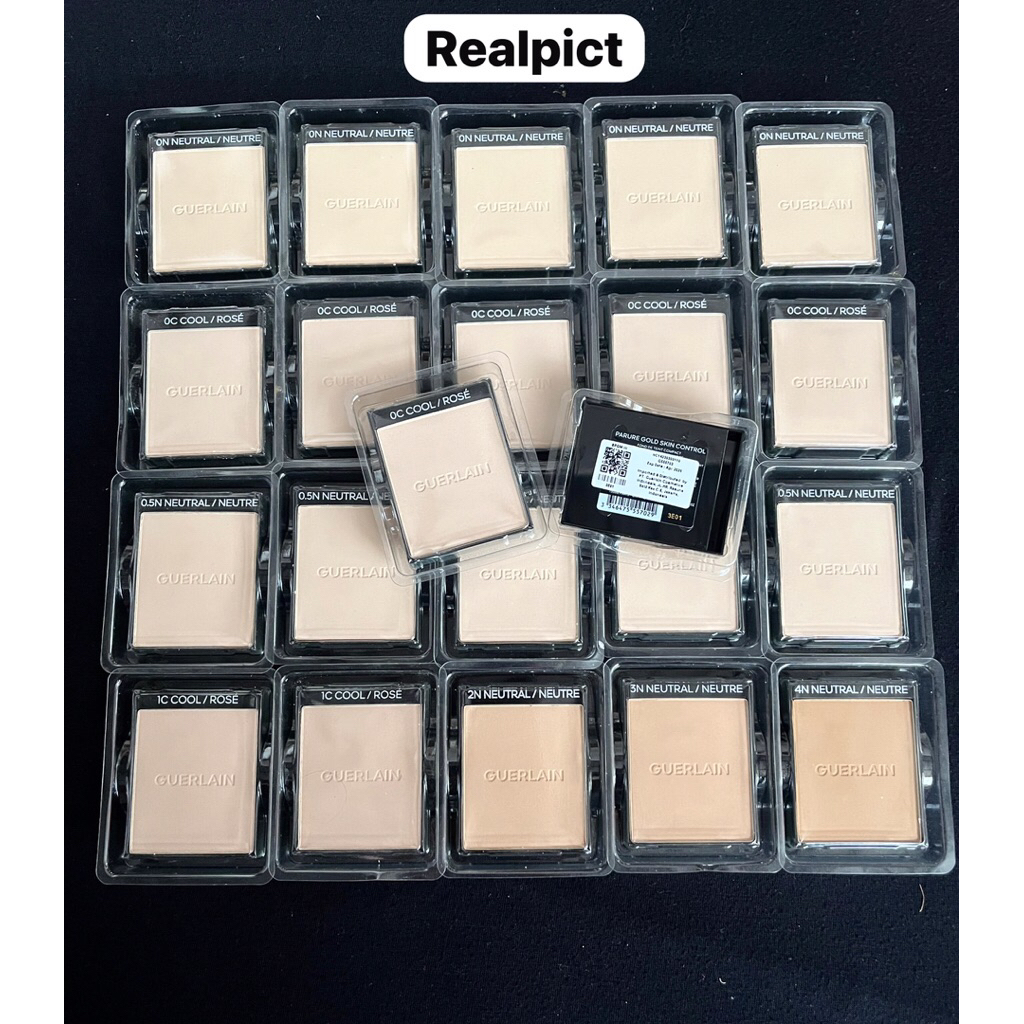 Guerlain Parure Gold Skin Control Compact (Bedak Padat) Refill Tester Full Size Case Mika