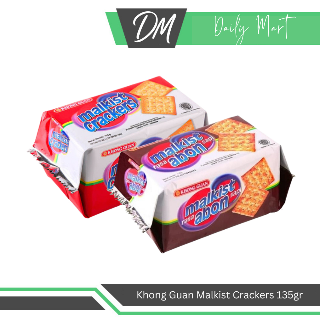 

Khong Guan Malkist Crackers Original/Abon 135gr - Biskuit Premium Enak Murah Bergizi