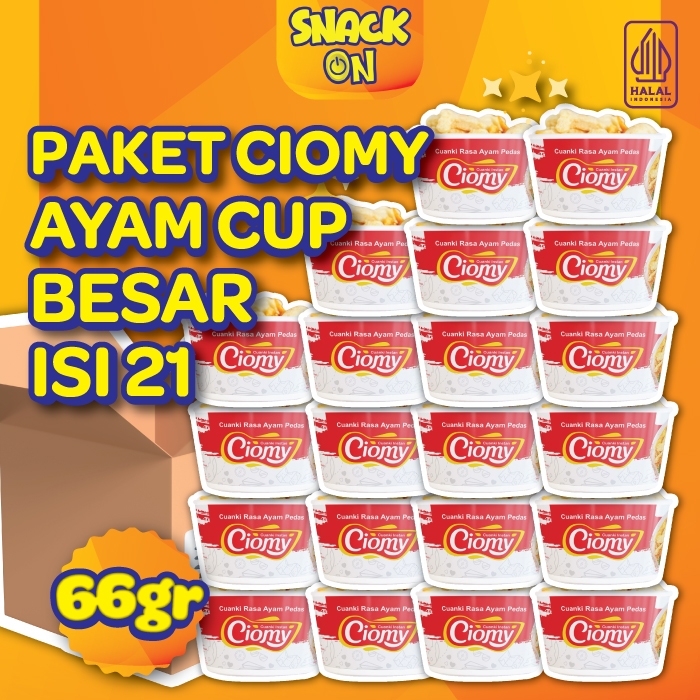 

Paket Ciomy Cuanki Ayam Pedas Cup Besar isi 21