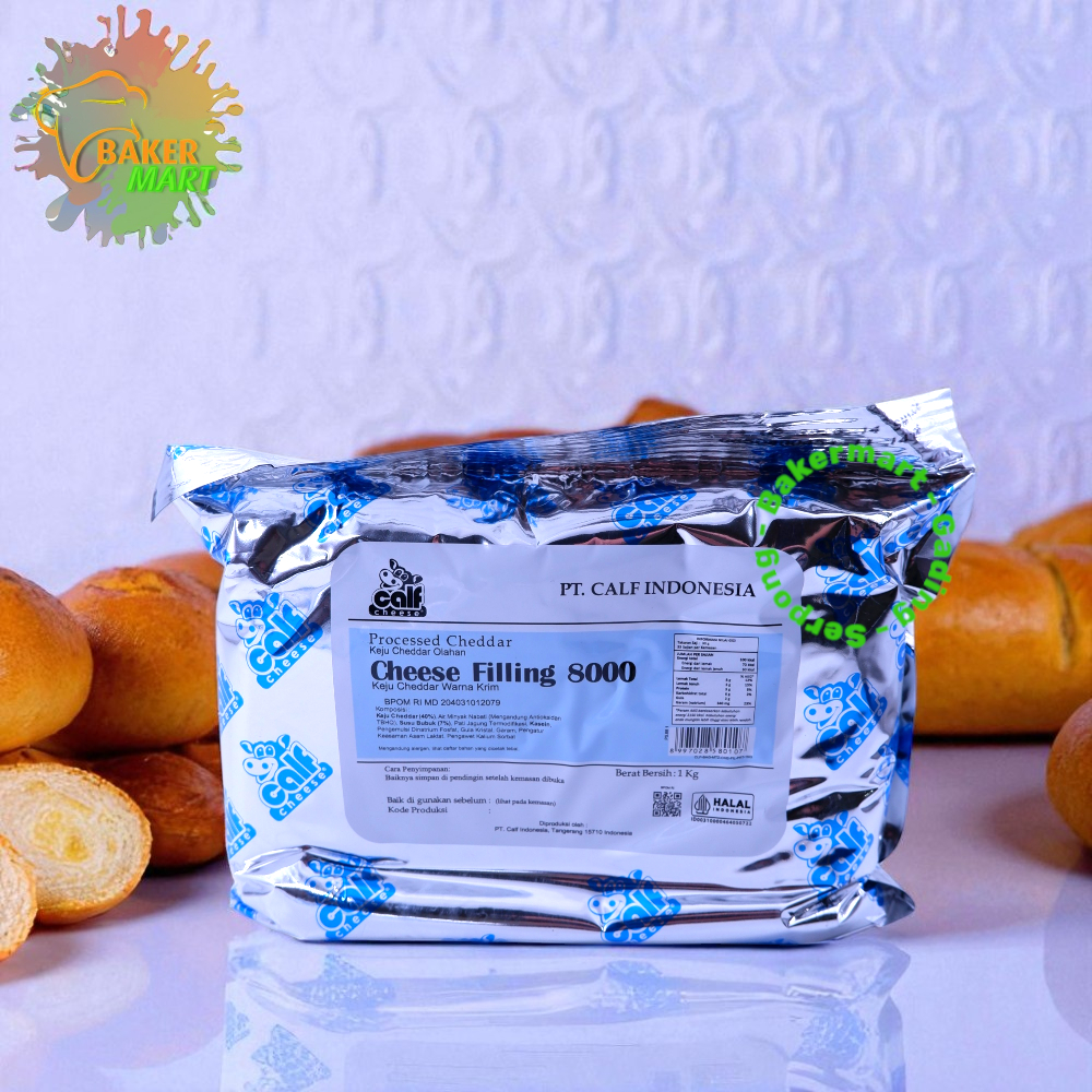 

Calf Cheese Filling 8000 / Keju Isian Roti 1Kg