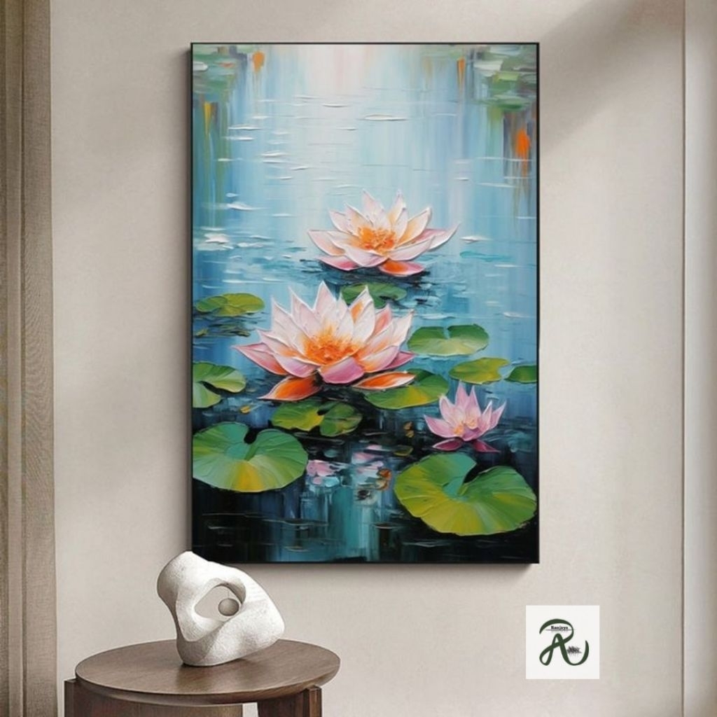 Lukisan bunga teratai