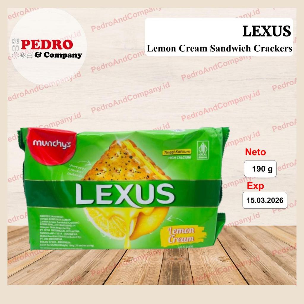 

Munchys Lexus sandwich cracker lemon cream 190 gram - kuning