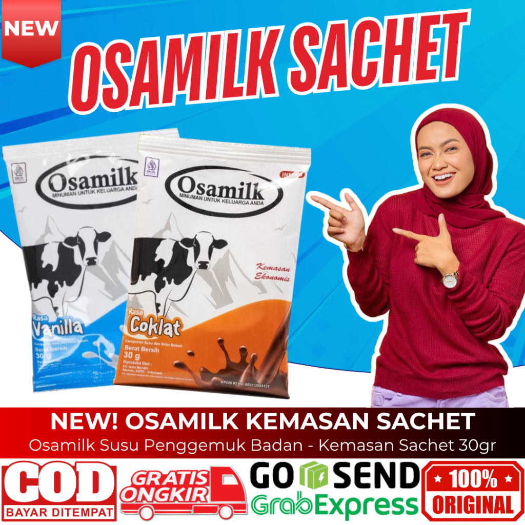 

OSAMILK Sachet Susu Penggemuk Badan Rasa Coklat Vanila Susu Penambah Berat Badan Anak Dewasa Ori