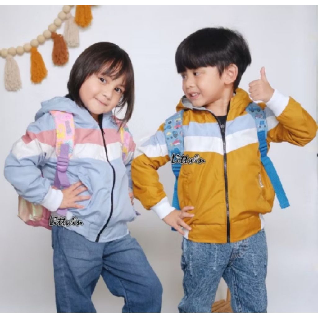 jacket anak bomber kombinasi / jacket Bomber Lumino 3 tone
