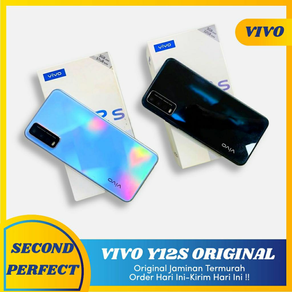 Vivo Y12s 3/32GB fulset second Hp Murah Original