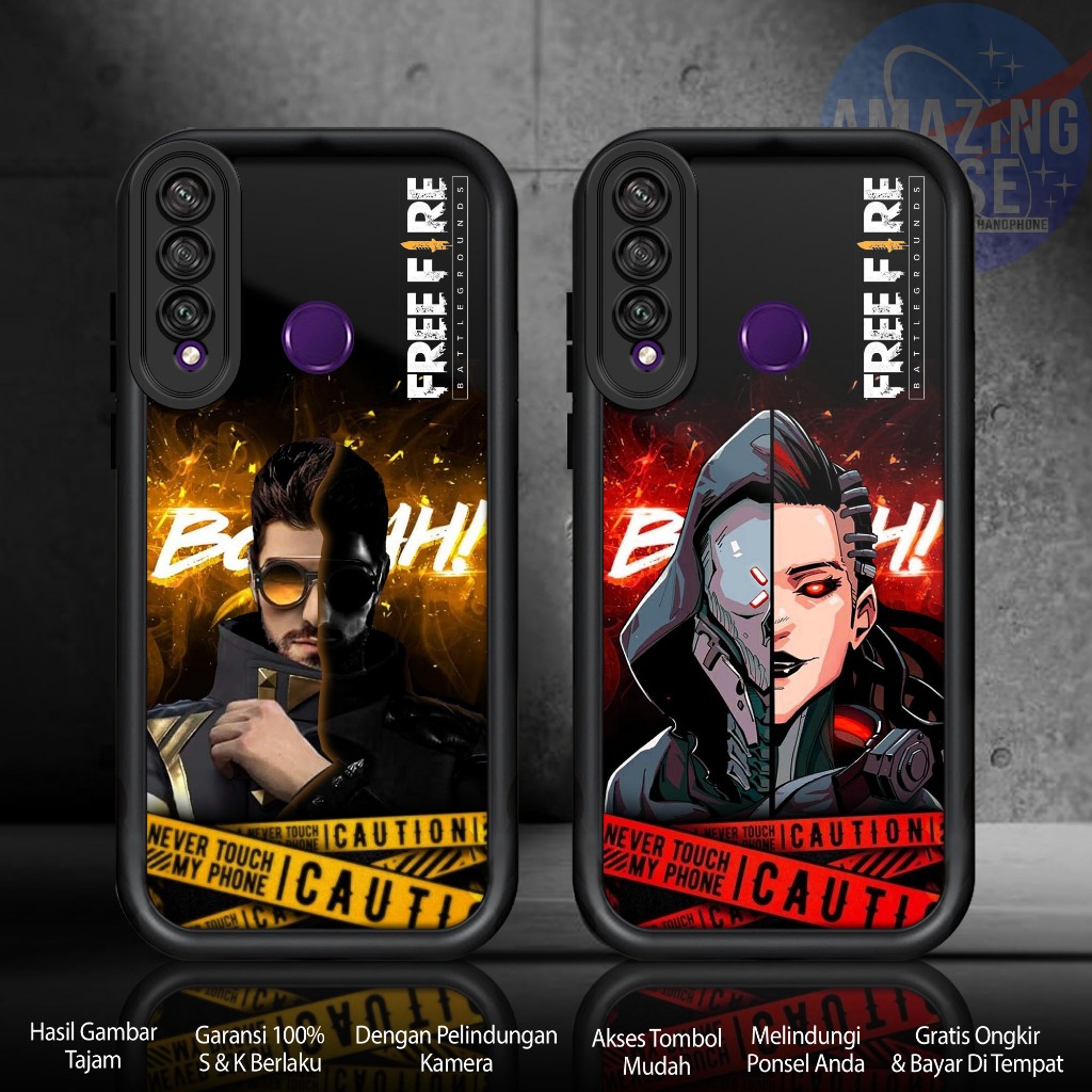 Case Premium Compatible For HUAWEI Y6P 2020  Motif FF Casing Softcase Glossy Anti Jamur