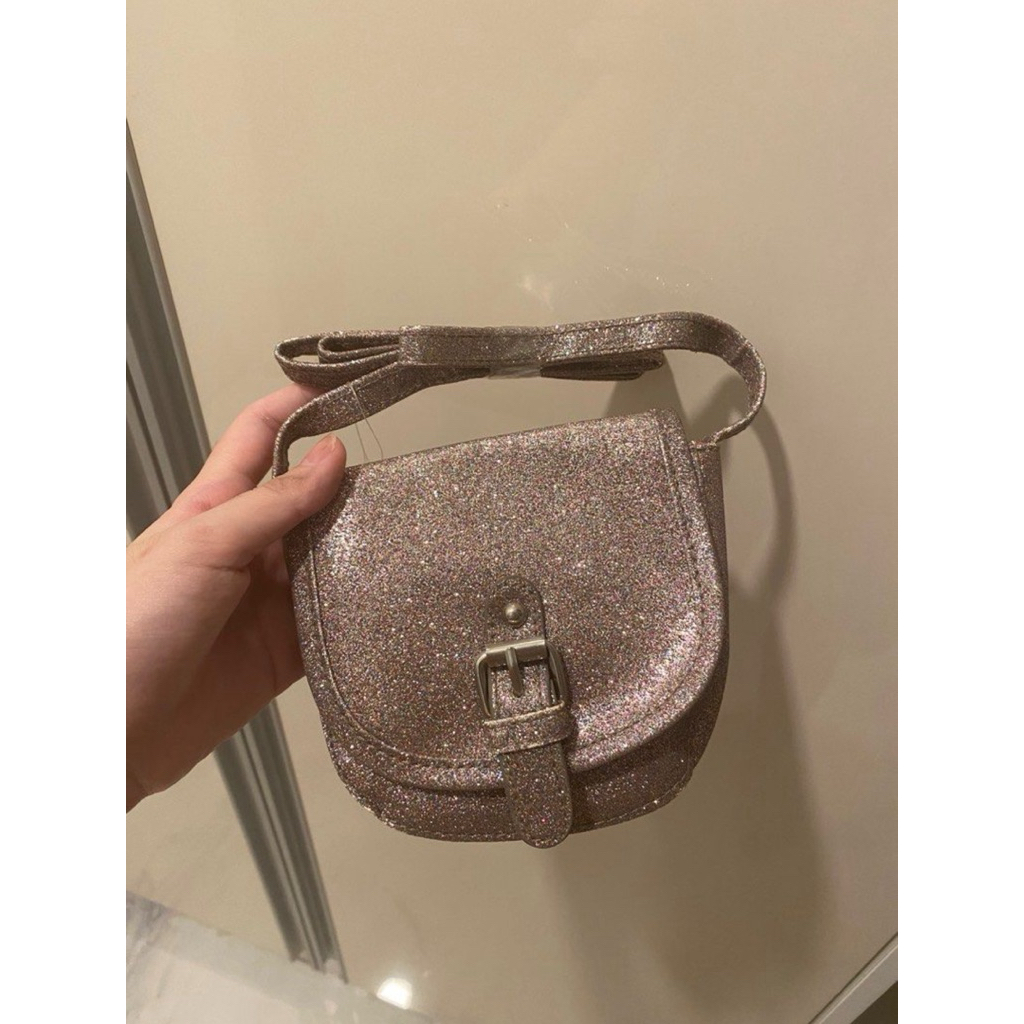 Tas Pesta Mini Sling Crossbody Bag Kecil Glitter Wanita Anak