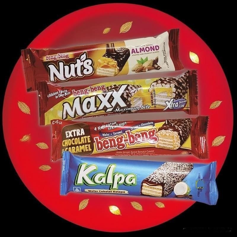 

Beng-Beng all varian 1 PCS beng Nuts Wafer Karamel Almond Beng Reguler Beng Maxx Kalpa