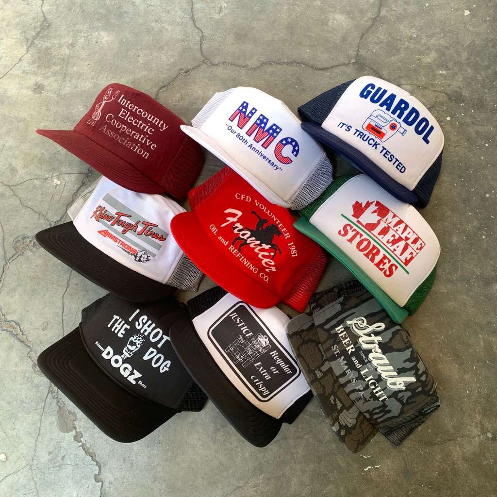 VINTAGE TRUCKER HAT - Topi Trucker