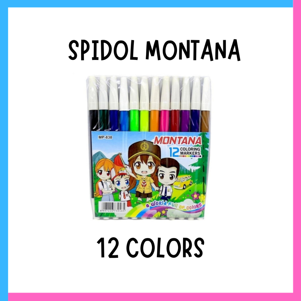 

Spidol montana 12 warna color pen