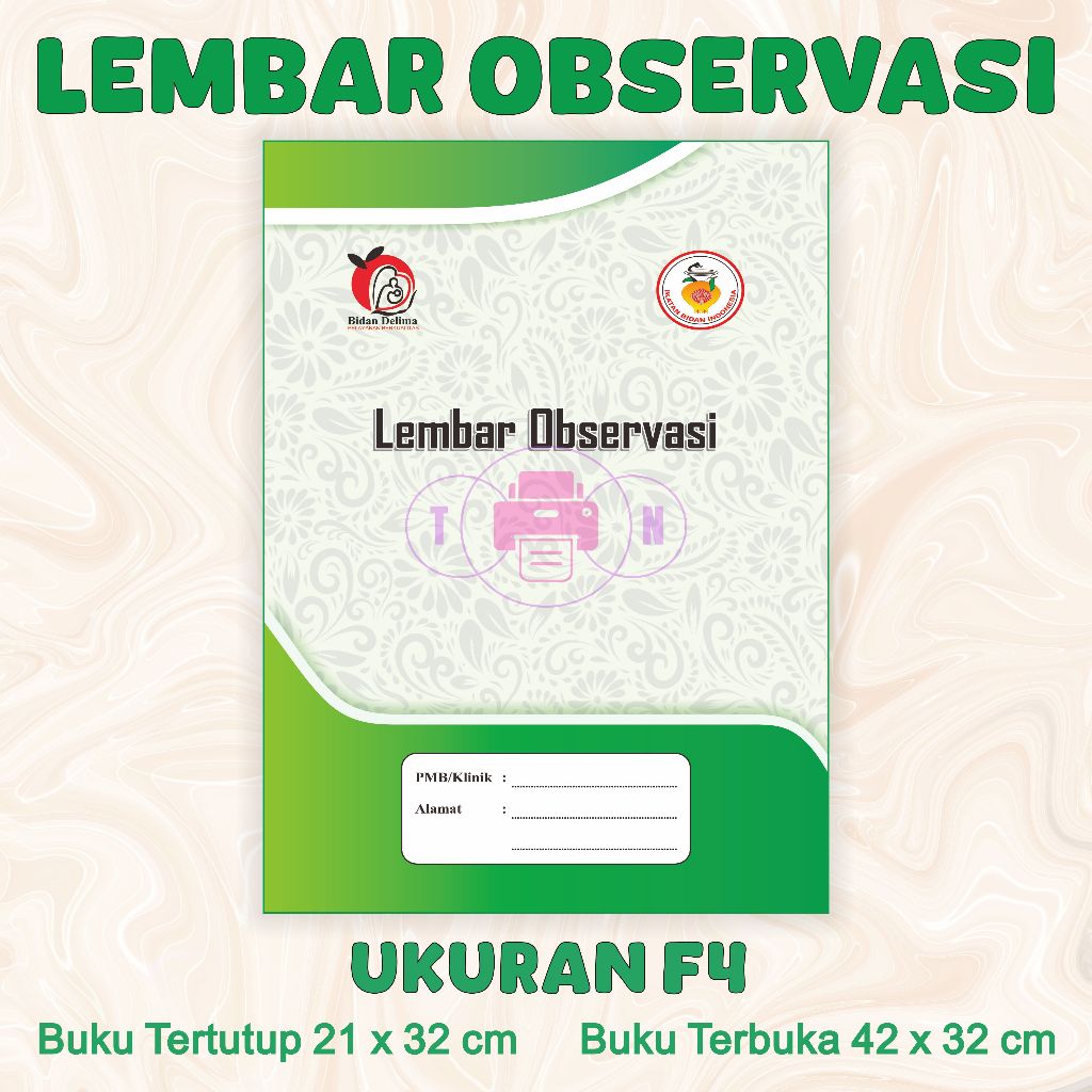 

Lembar Observasi 50 Lembar Cetak Bolak Balik Hitam Putih Buku Monitoring Pasien dan Medis