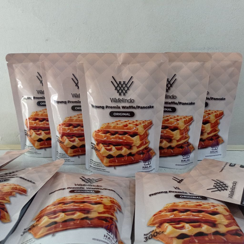 

Wafelindo tepung premix waffle/pancake 300 gram | wafelindo tepung premiks waffle | premiks pancake