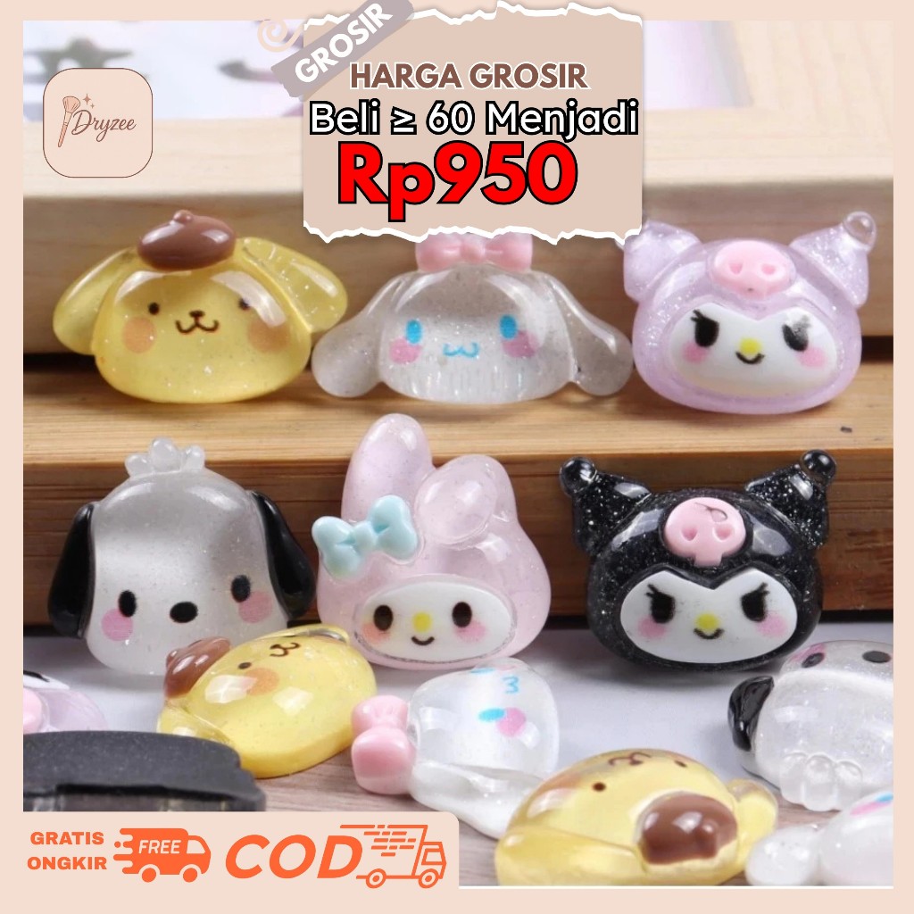 

Stiker 3D Per Pcs DIY Dekorasi Case HP Nail Art Aksesoris Kuku Lucu Imut Resin Clay Bling Murah