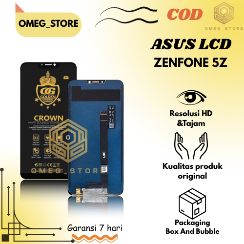 LCD G0LD3N CR0WN TOUCHSCREEN ASUS ZENFONE 5Z / ZE620KL / X00QD / ZS620KL / Z01RD / Z01KD ORIGINAL FU