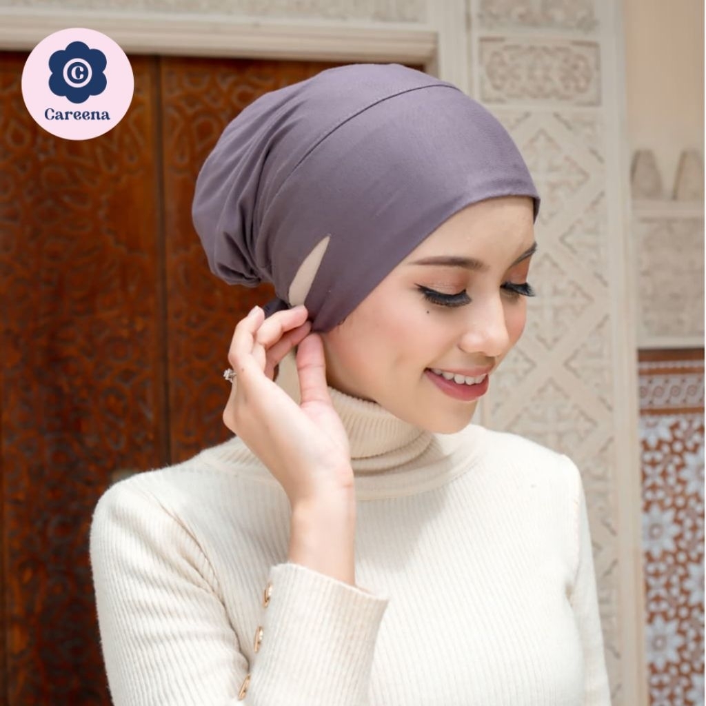 CAREENA THELABEL | EARRAB INNER | INNER DENGAN LUBANG TELINGA | INNER HIJAB PREMIUM