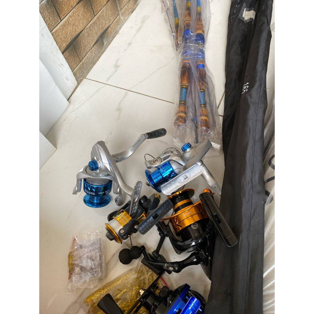 Alat Pancing Berbagai Variasi - Joran Pancing - Gear Reel Pancing - Umpan Mainan - Kail Pancing - Se