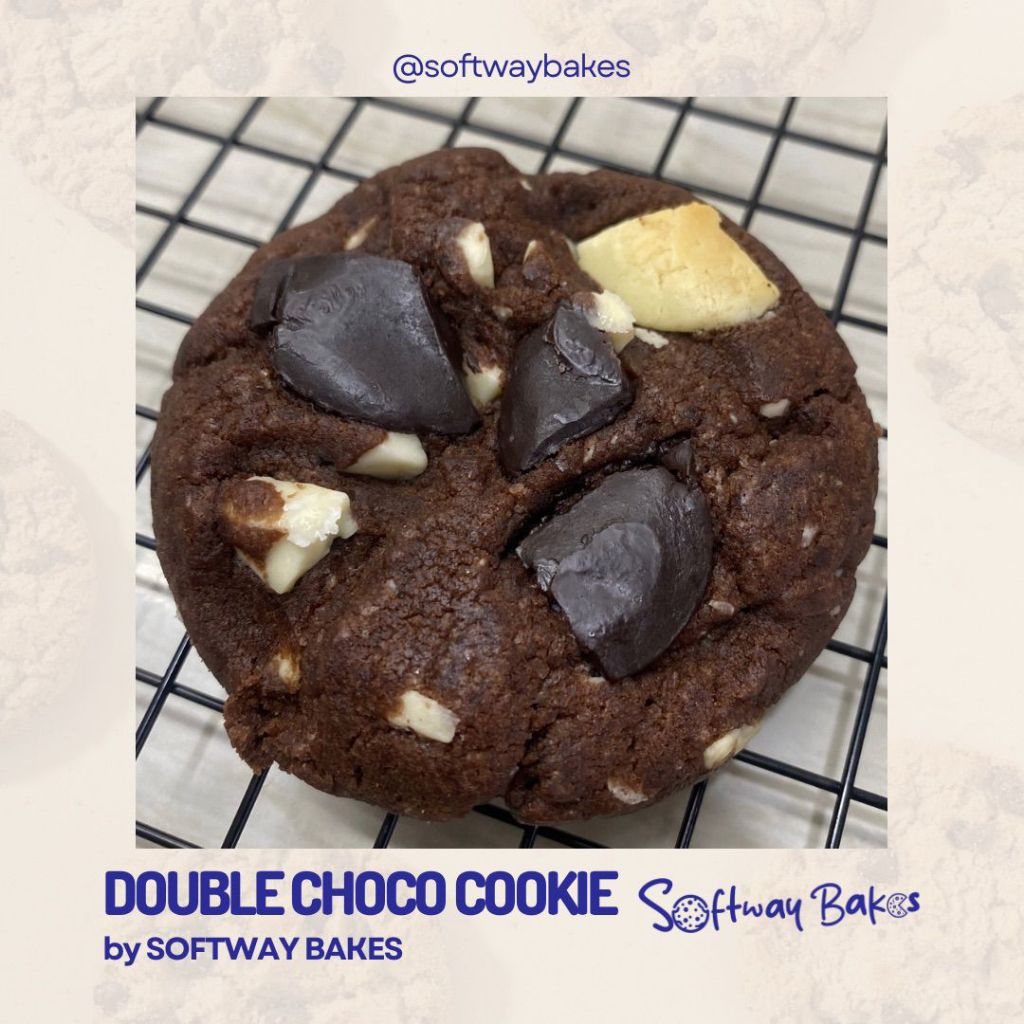 

Double Choco Soft Cookies (100% brown butter)