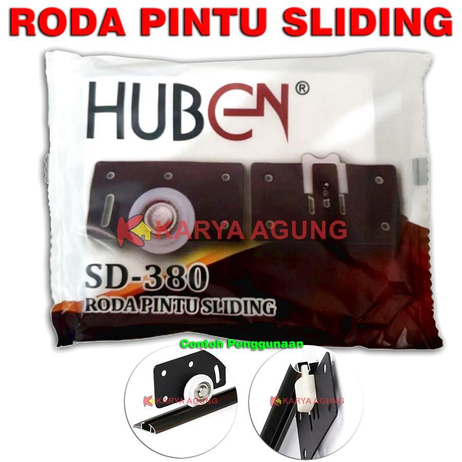 RODA PINTU SLIDING Geser Rel Lemari HUBEN SD-380 per SET / Roda Pintu Sleding