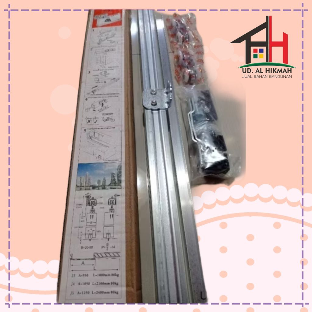 Rel Pintu Sliding / Geser Merk Muller J5 / A5 Sleding 2.4M / 240 Cm