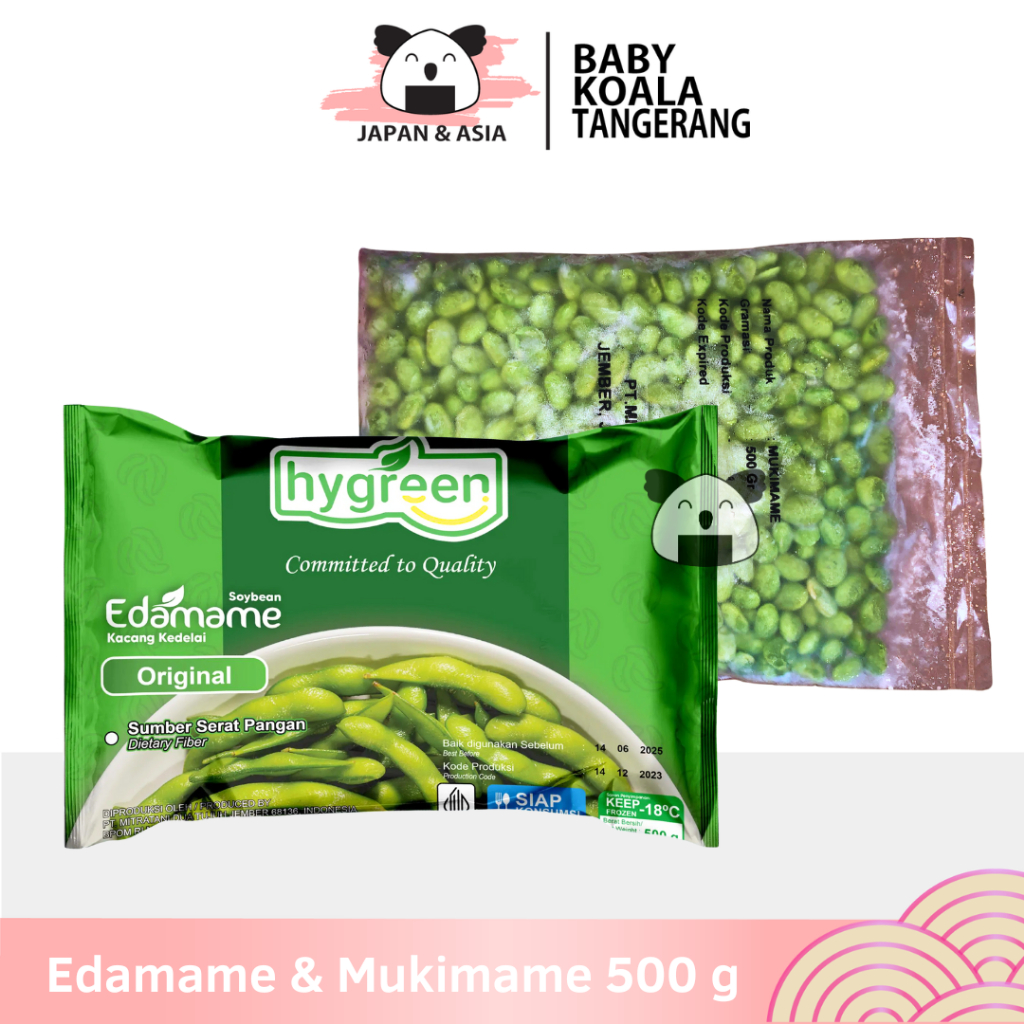

EDAMAME & MUKIMAME Kacang Kedelai Jepang 500 g Halal | Kualitas Export Kedelai Rebus Frozen -BKT